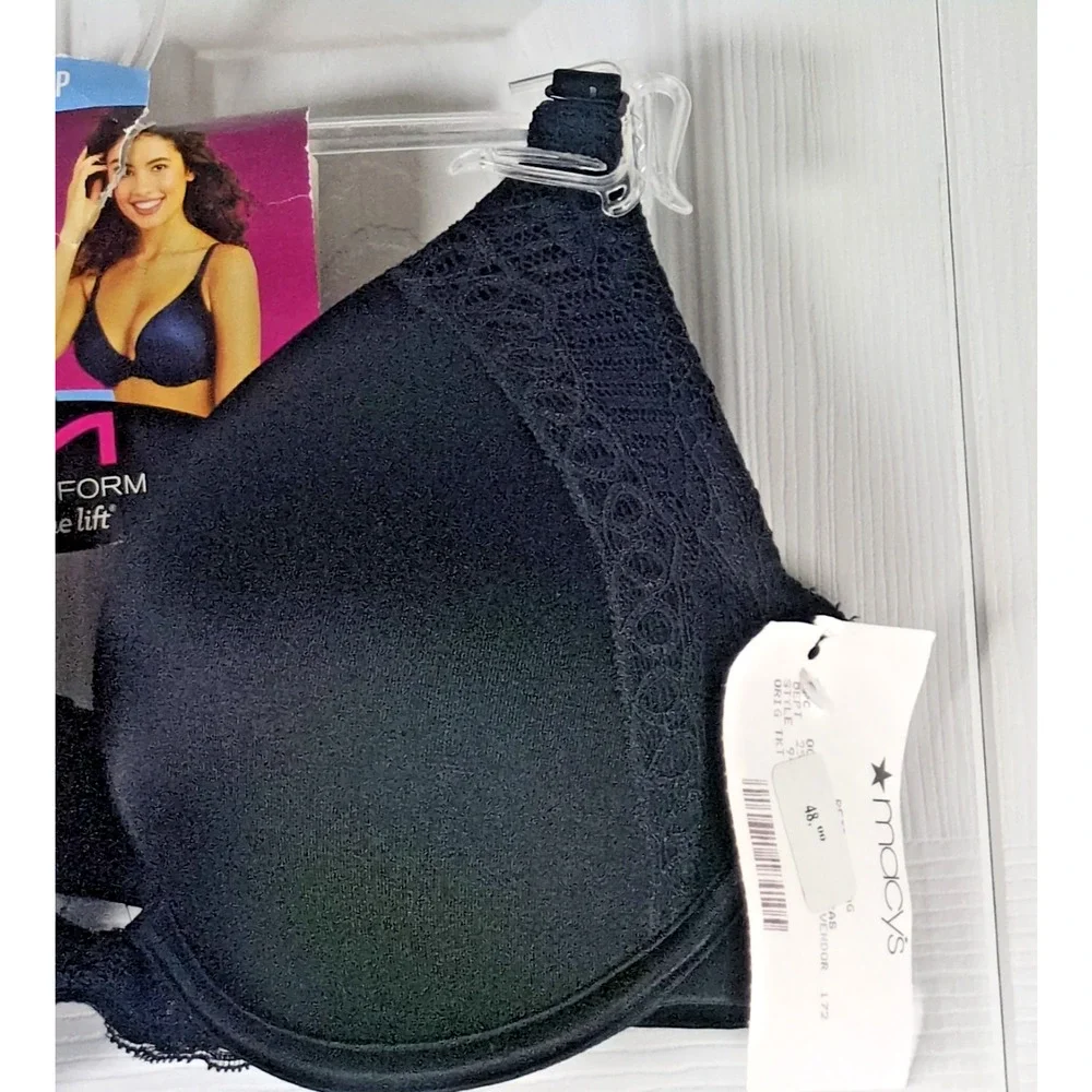NWT Maidenform Natural Boost Add A Size Shaping Underwire Bra 09428 Black 34D